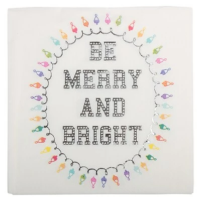 Outlet โ๏ธ Disposable Napkins JAM PAPER Holiday ๐ Christmas Cocktail Napkins, 4 3/4" X 4 3/4", White Merry Bright, 20/Pack โ๏ธ 3 Outlet โ๏ธ Disposable Napkins JAM PAPER Holiday ๐ Christmas Cocktail Napkins, 4 3/4" X 4 3/4", White Merry Bright, 20/Pack โ๏ธ