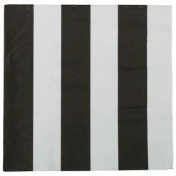 Deals ❤️ Disposable Napkins JAM PAPER Medium Lunch Napkins, 6 1/2 X 6 1/2, Black Stripe, 16/Pack 🧨 -Janitorial Paper Sales unnamed file 2757