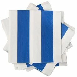 Best Pirce ๐ฅ Disposable Napkins JAM PAPER Small Beverage Napkins, 5 X 5, Blue Stripe, 16/Pack ๐