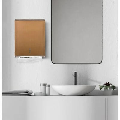 Wholesale π Hardwound Paper Towel Dispensers Alpine Industries Copper Brushed Stainless Steel C-Fold/Multi-Fold Paper Towel Dispenser 2 Pack π 6 Wholesale π Hardwound Paper Towel Dispensers Alpine Industries Copper Brushed Stainless Steel C-Fold/Multi-Fold Paper Towel Dispenser 2 Pack π - Image 4