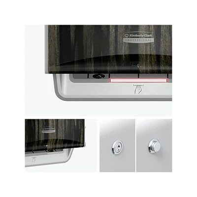 Flash Sale 👏 Hardwound Paper Towel Dispensers Kimberly-Clark Professional ICON Automatic Roll Towel Dispenser With Faceplate, Brushed Gray/Ebony Wood Grain (58750) ✨ 4 Flash Sale 👏 Hardwound Paper Towel Dispensers Kimberly-Clark Professional ICON Automatic Roll Towel Dispenser With Faceplate, Brushed Gray/Ebony Wood Grain (58750) ✨ - Image 2