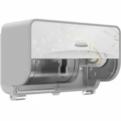 Janitorial Paper Sales 9 Best deal 👏 Toilet Paper Dispensers Kimberly-Clark Professional ICON Coreless 2-Roll Horizontal Toilet Paper Dispenser With Faceplate, Cherry Blossom (58732) ✔️