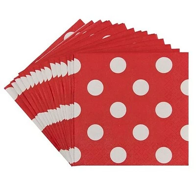 Best deal ✨ Disposable Napkins JAM Paper® Small Polka Dot Beverage Napkins, 5 X 5, Red, 16/Pack (298NAPre) 🔥 2 Best deal ✨ Disposable Napkins JAM Paper® Small Polka Dot Beverage Napkins, 5 X 5, Red, 16/Pack (298NAPre) 🔥