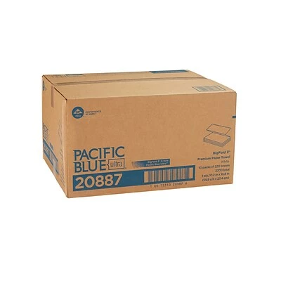 Wholesale ๐ Multifold Paper Towels Pacific Blue Ultra BigFold Z Multifold Paper Towel, 1-Ply, White, 220 Sheets/Pack, 10 Packs/Carton (20887) ๐ 4 Wholesale ๐ Multifold Paper Towels Pacific Blue Ultra BigFold Z Multifold Paper Towel, 1-Ply, White, 220 Sheets/Pack, 10 Packs/Carton (20887) ๐ - Image 2