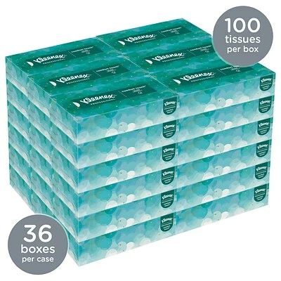 Best Pirce 🌟 2-Ply Facial Tissue Kleenex Standard Facial Tissue, 2-Ply, White, 100 Sheets/Box, 36 Boxes/Pack (21400CT) 💯 4 Best Pirce 🌟 2-Ply Facial Tissue Kleenex Standard Facial Tissue, 2-Ply, White, 100 Sheets/Box, 36 Boxes/Pack (21400CT) 💯 - Image 2