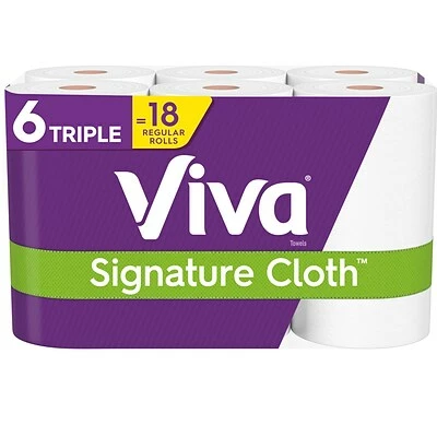 Wholesale ⭐ Viva Choose-A-Sheet Signature Cloth Kitchen Roll Paper Towels, 1-Ply, 156 Sheets/Roll, 6 Rolls/Pack (53353) ⌛ 3 Wholesale ⭐ Viva Choose-A-Sheet Signature Cloth Kitchen Roll Paper Towels, 1-Ply, 156 Sheets/Roll, 6 Rolls/Pack (53353) ⌛