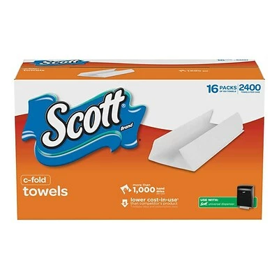 Best Sale 🎁 Scott C-Fold Paper Towels, 1-ply, 150 Sheets/Pack, 16 Packs/Carton (45786) ✔️ 5 Best Sale 🎁 Scott C-Fold Paper Towels, 1-ply, 150 Sheets/Pack, 16 Packs/Carton (45786) ✔️ - Image 3