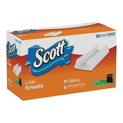Best Sale 🎁 Scott C-Fold Paper Towels, 1-ply, 150 Sheets/Pack, 16 Packs/Carton (45786) ✔️ 6 Best Sale 🎁 Scott C-Fold Paper Towels, 1-ply, 150 Sheets/Pack, 16 Packs/Carton (45786) ✔️ - Image 4