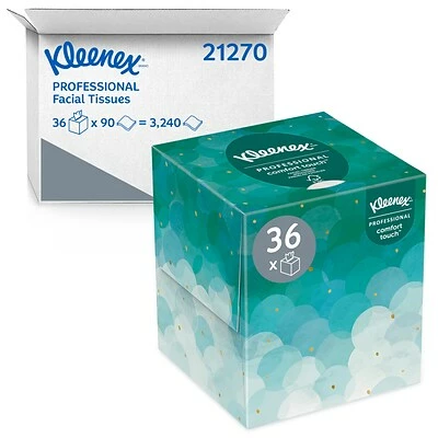 Outlet ⭐ 2-Ply Facial Tissue Kleenex Boutique Standard Facial Tissue, 2-Ply, 90 Sheets/Box, 36 Boxes/Pack (21270) 😍 3 Outlet ⭐ 2-Ply Facial Tissue Kleenex Boutique Standard Facial Tissue, 2-Ply, 90 Sheets/Box, 36 Boxes/Pack (21270) 😍