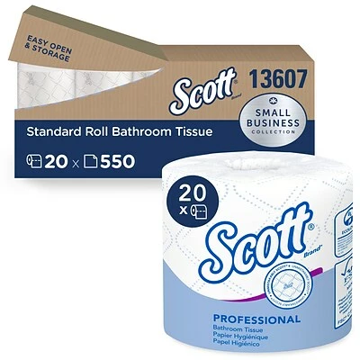 Promo 𧨠2-Ply Toilet Paper Scott Essential 2-Ply Standard Toilet Paper, White, 550 Sheets/Roll, 20 Rolls/Carton (13607) π 4 Promo 𧨠2-Ply Toilet Paper Scott Essential 2-Ply Standard Toilet Paper, White, 550 Sheets/Roll, 20 Rolls/Carton (13607) π - Image 2
