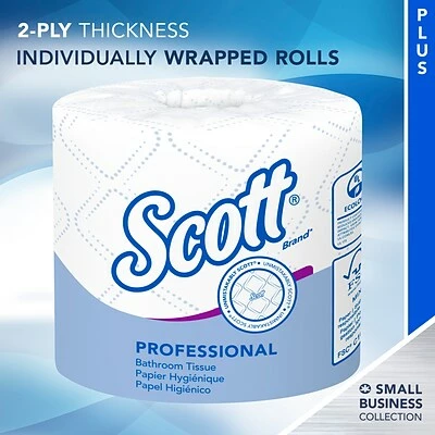 Promo 𧨠2-Ply Toilet Paper Scott Essential 2-Ply Standard Toilet Paper, White, 550 Sheets/Roll, 20 Rolls/Carton (13607) π 6 Promo 𧨠2-Ply Toilet Paper Scott Essential 2-Ply Standard Toilet Paper, White, 550 Sheets/Roll, 20 Rolls/Carton (13607) π - Image 4