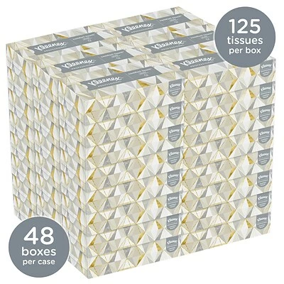Best Sale ✔️ 2-Ply Facial Tissue Kleenex Standard Facial Tissue, 2-Ply, White, 125 Sheets/Box, 48 Boxes/Pack (21606) ✨ 4 Best Sale ✔️ 2-Ply Facial Tissue Kleenex Standard Facial Tissue, 2-Ply, White, 125 Sheets/Box, 48 Boxes/Pack (21606) ✨ - Image 2