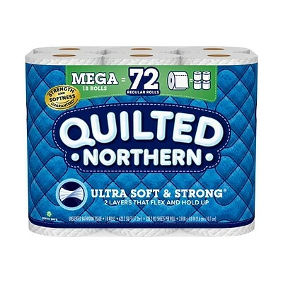 Top 10 ⌛ 1-Ply Toilet Paper Quilted Northern Ultra Soft & Strong 2-Ply Standard Toilet Paper, White, 328 Sheets/Roll, 18 Rolls/Case (94475501) 🧨 3 Top 10 ⌛ 1-Ply Toilet Paper Quilted Northern Ultra Soft & Strong 2-Ply Standard Toilet Paper, White, 328 Sheets/Roll, 18 Rolls/Case (94475501) 🧨