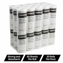 Coupon 💯 Kitchen Roll Paper Towels Coastwide Professional Kitchen Rolls Paper Towel, 2-Ply, White, 85 Sheets/Roll, 30 Rolls/Carton (CW21810CT) 🛒