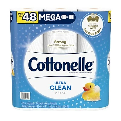 Wholesale ✔️ Bathroom Tissue Cottonelle Ultra CleanCare 1-Ply Standard Toilet Paper, 312 Sheets/Roll, 12 Rolls/Case (47804) 👏 4 Wholesale ✔️ Bathroom Tissue Cottonelle Ultra CleanCare 1-Ply Standard Toilet Paper, 312 Sheets/Roll, 12 Rolls/Case (47804) 👏 - Image 2