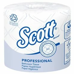 Promo ๐ 2-Ply Toilet Paper Scott Essential Recycled Toilet Paper, 2-Ply, White, 473 Sheets/Roll, 80 Rolls/Carton (13217) ๐