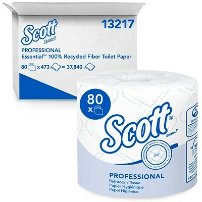 Promo ๐ 2-Ply Toilet Paper Scott Essential Recycled Toilet Paper, 2-Ply, White, 473 Sheets/Roll, 80 Rolls/Carton (13217) ๐ 4 Promo ๐ 2-Ply Toilet Paper Scott Essential Recycled Toilet Paper, 2-Ply, White, 473 Sheets/Roll, 80 Rolls/Carton (13217) ๐ - Image 2