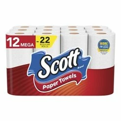 Best Pirce ⌛ Scott Choose-A-Sheet Kitchen Roll Paper Towels, 1-ply, 102 Sheets/Roll, 12 Mega Rolls/Pack (38869) ✔️