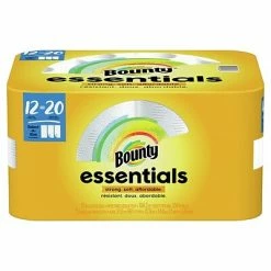 Top 10 👍 Bounty Essentials Select-A-Size Paper Towels, 2-ply, 104 Sheets/Roll, 12 Rolls/Pack (74647) 😍