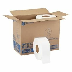 Best Sale ๐ 2-Ply Toilet Paper Pacific Blue Select Jumbo Jr. Toilet Paper, 2-Ply, White, 1000 Ft./Roll, 8 Rolls/Carton (13728) ๐