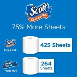Best Sale 🤩 1-Ply Toilet Paper Scott ComfortPlus Mega Rolls 1-Ply Standard Toilet Paper, White, 462 Sheets/Roll, 12 Rolls/Case (47631) 🎉 -Janitorial Paper Sales unnamed file 70