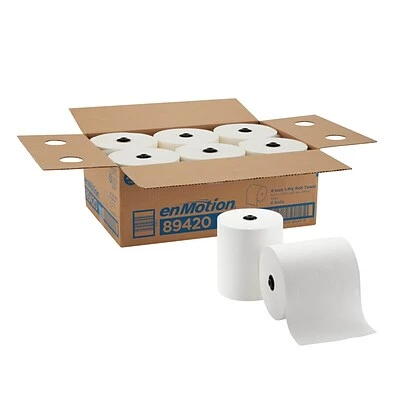 Brand new ❤️ Enmotion Hardwound Paper Towels, 1-ply, 700 Ft./Roll, 6 Rolls/Carton (89420) ⌛ 3 Brand new ❤️ Enmotion Hardwound Paper Towels, 1-ply, 700 Ft./Roll, 6 Rolls/Carton (89420) ⌛
