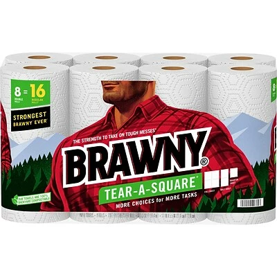 Best Sale โจ Brawny Tear-A-Square Paper Towels, 2-ply, 120 Sheets/Roll, 8 Rolls/Pack (443665) ๐ฏ 3 Best Sale โจ Brawny Tear-A-Square Paper Towels, 2-ply, 120 Sheets/Roll, 8 Rolls/Pack (443665) ๐ฏ