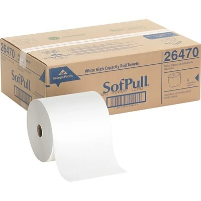 Wholesale โจ Hardwound Paper Towels Georgia-Pacific Sofpull High-Capacity Hardwound Paper Towel, 1-Ply, White, 1000'/Roll, 6 Rolls/Carton (26470) ๐ 8 Wholesale โจ Hardwound Paper Towels Georgia-Pacific Sofpull High-Capacity Hardwound Paper Towel, 1-Ply, White, 1000'/Roll, 6 Rolls/Carton (26470) ๐ - Image 6