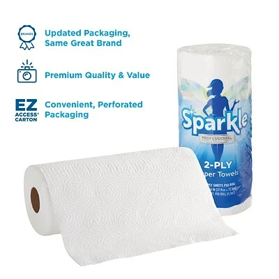 Cheap โ Kitchen Roll Paper Towels Sparkle Professional Paper Towels, 2-ply, 85 Sheets/Roll, 15 Rolls/Pack (2717714) ๐คฉ 5 Cheap โ Kitchen Roll Paper Towels Sparkle Professional Paper Towels, 2-ply, 85 Sheets/Roll, 15 Rolls/Pack (2717714) ๐คฉ - Image 3